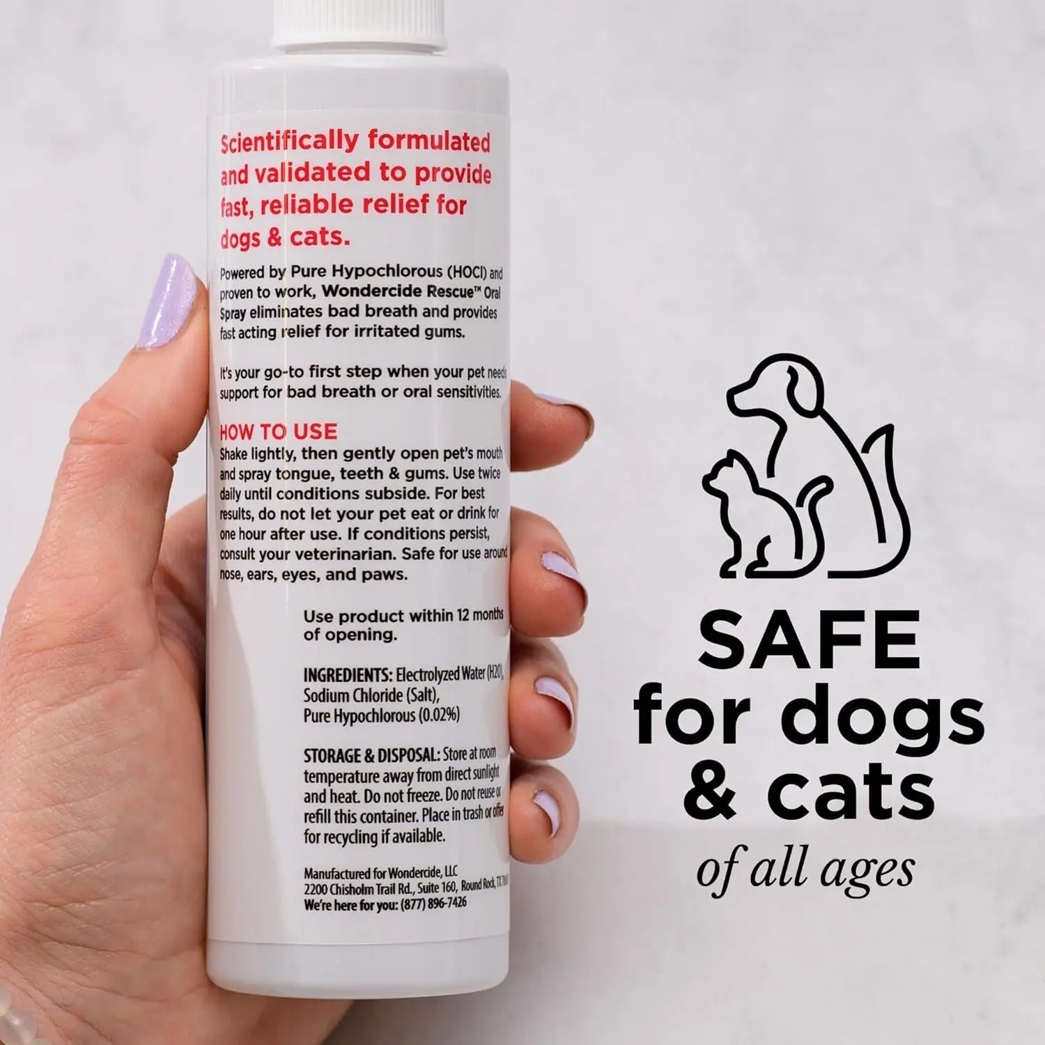 Oral Spray Dogs &amp; Cats Breath &amp; Gum Care 8.5oz with Pure Hypochlorous – 8.5 Oz