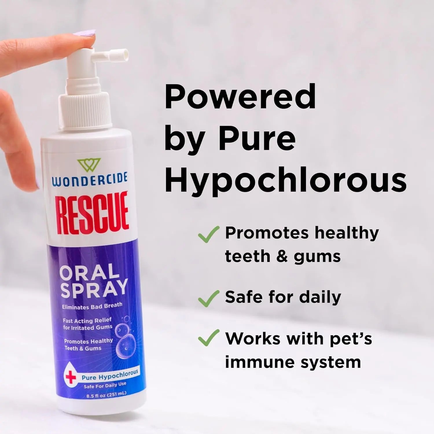 Oral Spray Dogs &amp; Cats Breath &amp; Gum Care 8.5oz with Pure Hypochlorous – 8.5 Oz