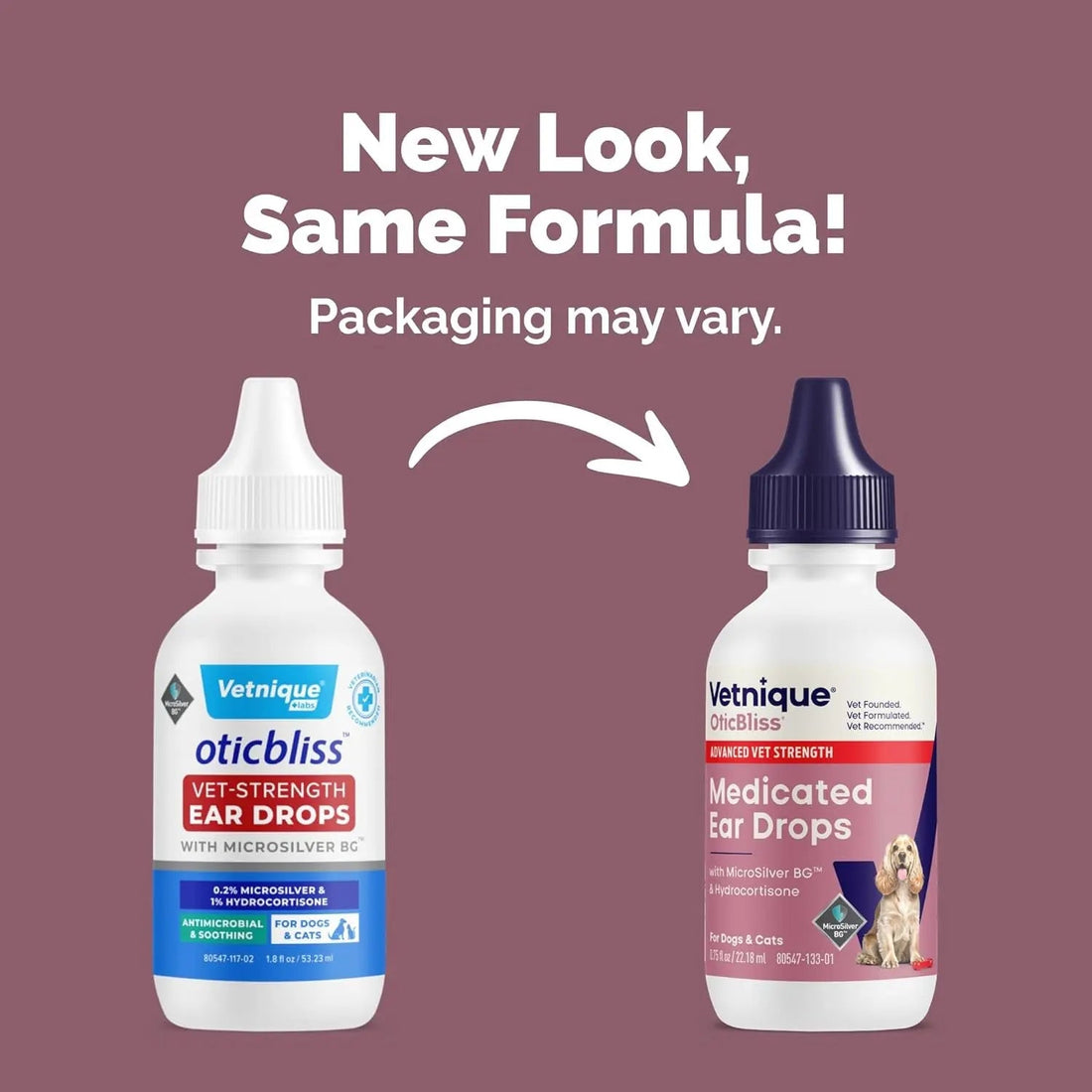 Oticbliss Cat &amp; Dog Ear Infection Drops – MicroSilver &amp; Hydrocortisone Relief