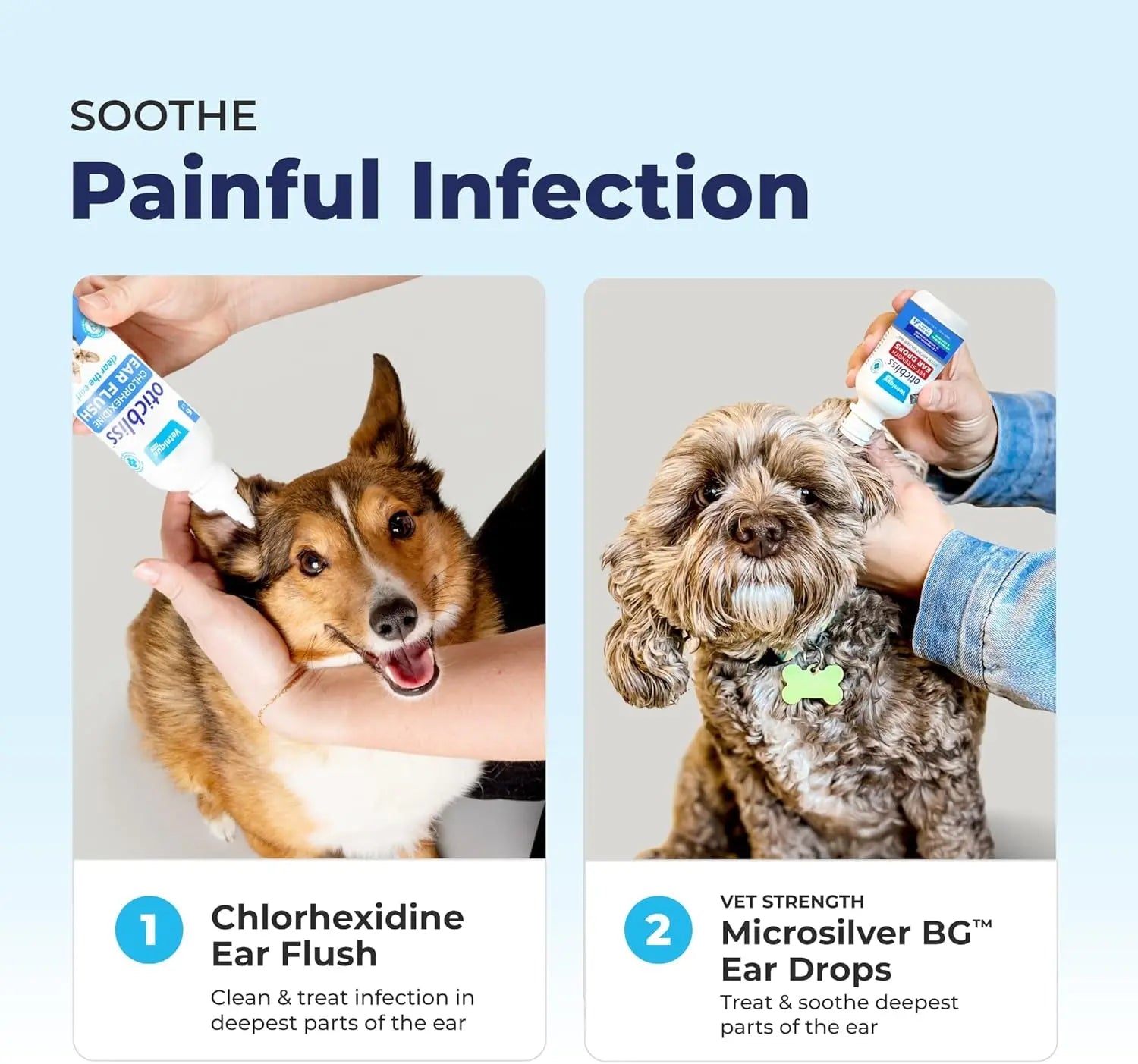 Oticbliss Cat &amp; Dog Ear Infection Drops – MicroSilver &amp; Hydrocortisone Relief