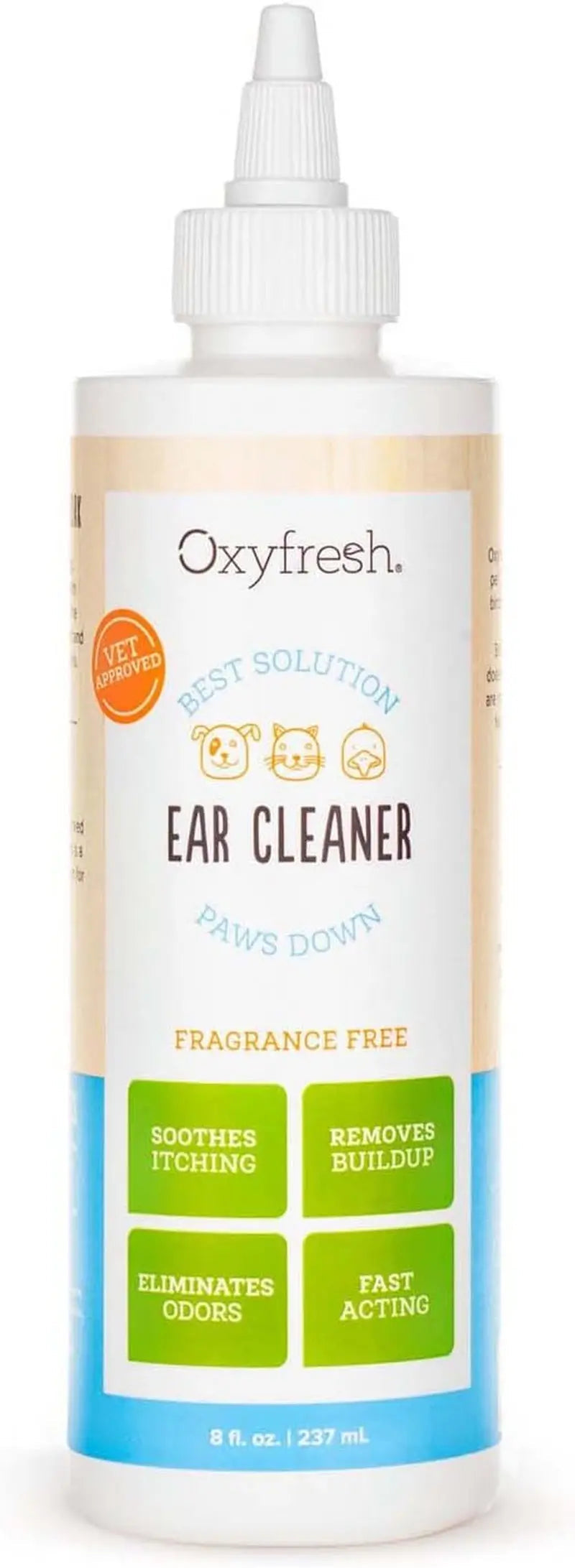 Oxyfresh Advanced Pet Ear Cleaner for Dogs &amp; Cats Sting-Free 8 oz
