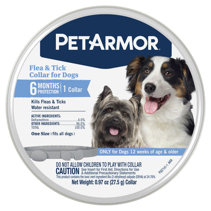 Ultimate Flea &amp; Tick Protection Collar for Dogs - One Size Fits All, Lasts 6 Months
