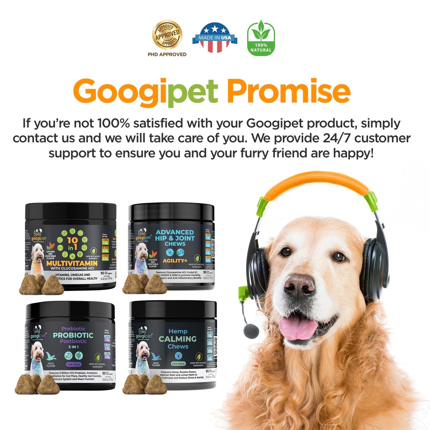 10 in 1 Multivitamin Chews for Dogs (Peanut Butter &amp; Pumpkin Flavor)