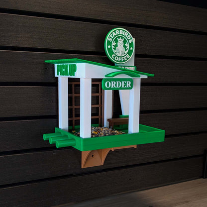 ADG42 The Starbirds Parody Coffee Shop Bird Feeder