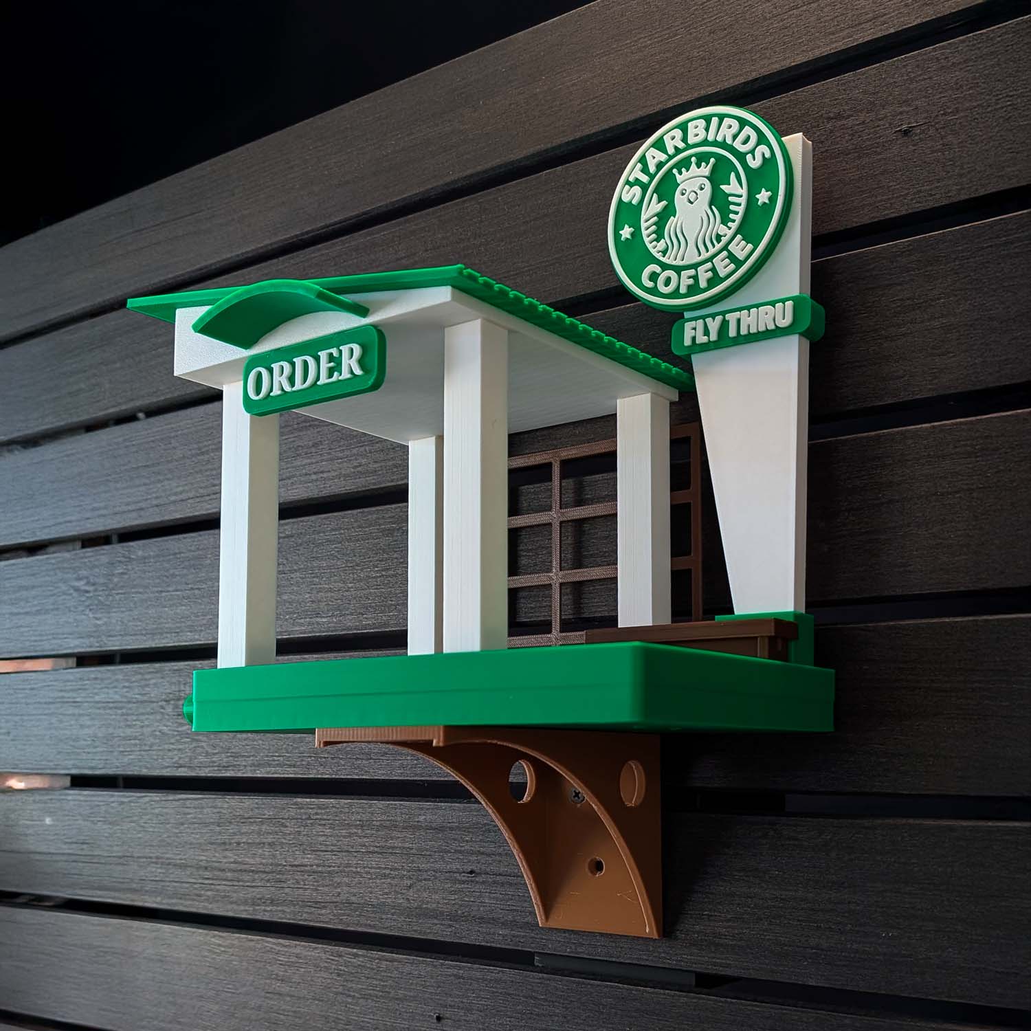 ADG42 The Starbirds Parody Coffee Shop Bird Feeder
