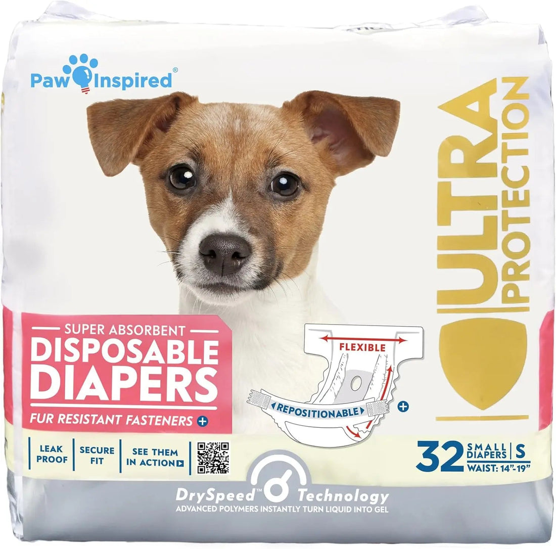 Paw Inspired Disposable Dog Diapers – Leakproof Protection for Dogs