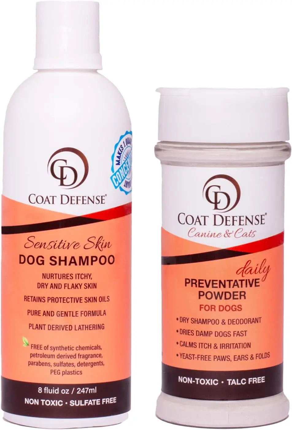 Paw Licker Bundle Dog Yeast Relief Powder &amp; Sensitive Skin Shampoo