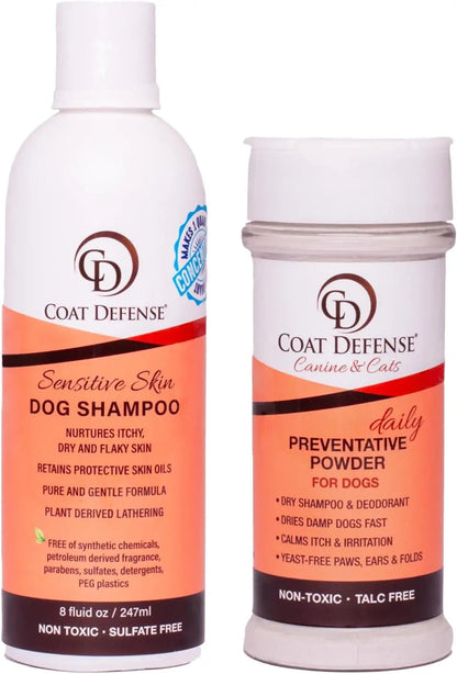 Paw Licker Bundle Dog Yeast Relief Powder &amp; Sensitive Skin Shampoo
