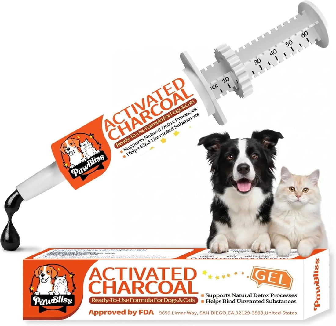 Pet Activated Charcoal Gel Dogs Cats Small Animals Digestive Support 60ml