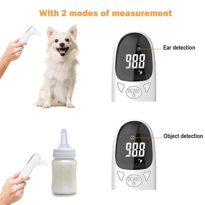 Pet Ear Thermometer Infrared Dog &amp; Cat Temperature Reader 1-Second Digital