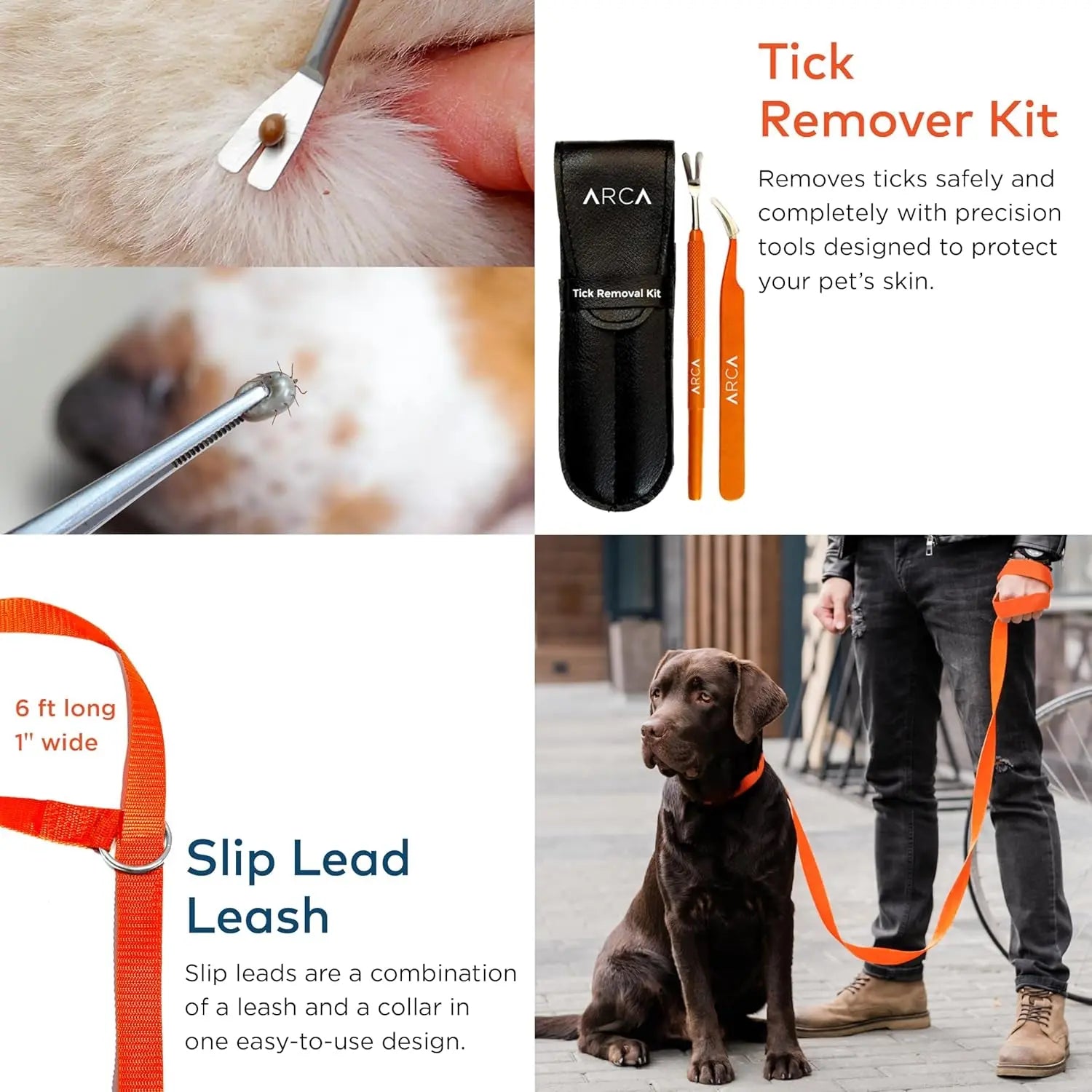Pet First Aid Kit for Dogs &amp; Cats with Thermometer, Tick Remover &amp; Manual