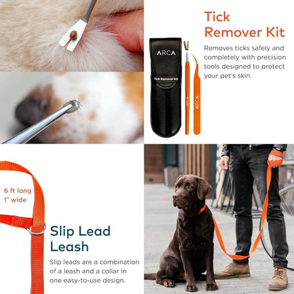 Pet First Aid Kit for Dogs &amp; Cats with Thermometer, Tick Remover &amp; Manual