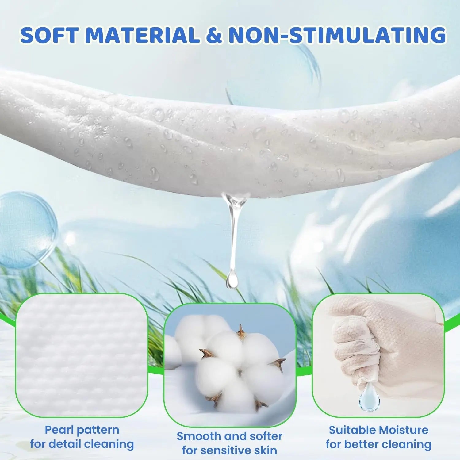 Pet Glove Wipes for Dogs, Cats &amp; Small Animals, Unscented Grooming Wipes 24ct