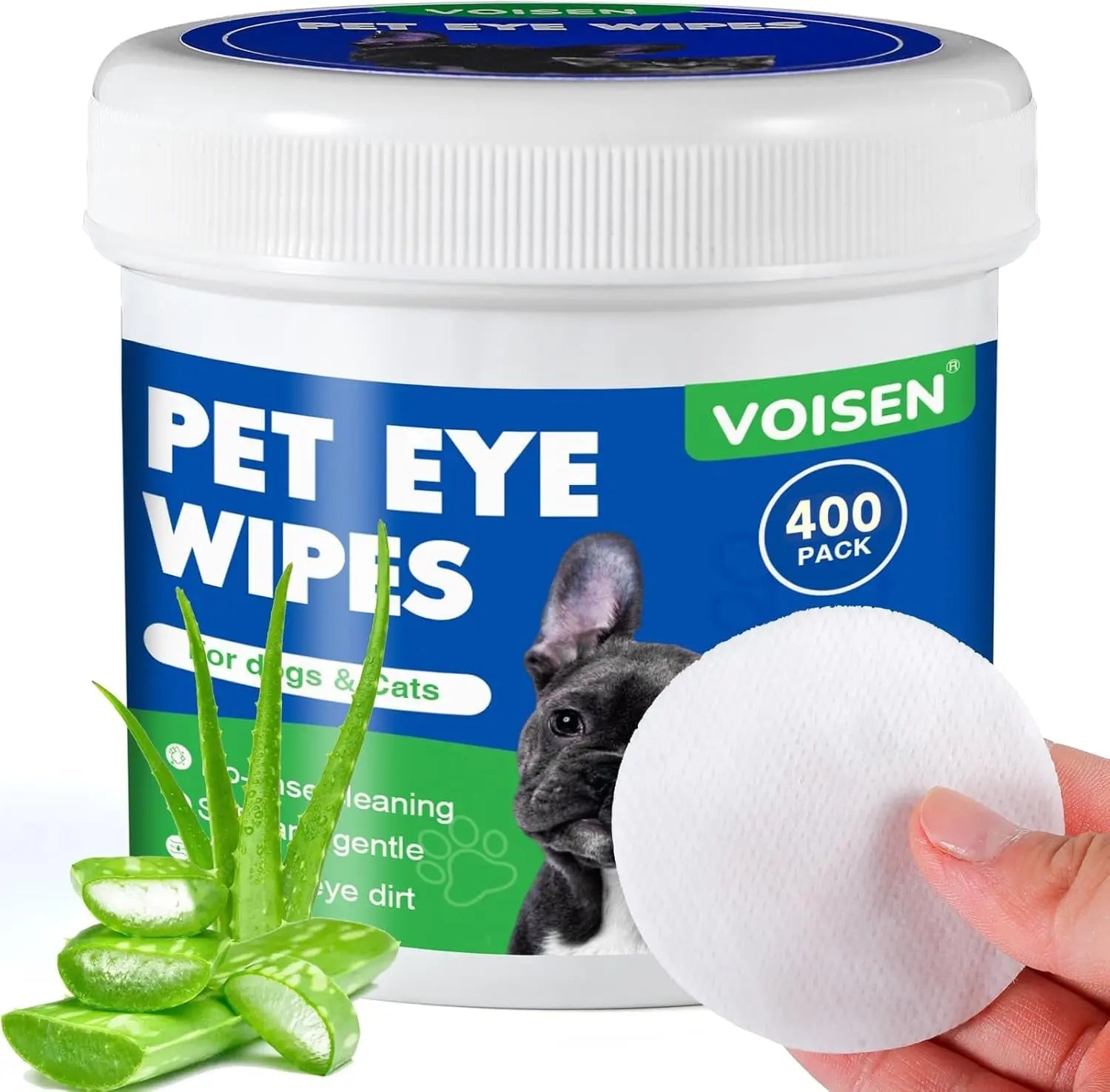 Pet Glove Wipes for Dogs, Cats &amp; Small Animals, Unscented Grooming Wipes 24ct