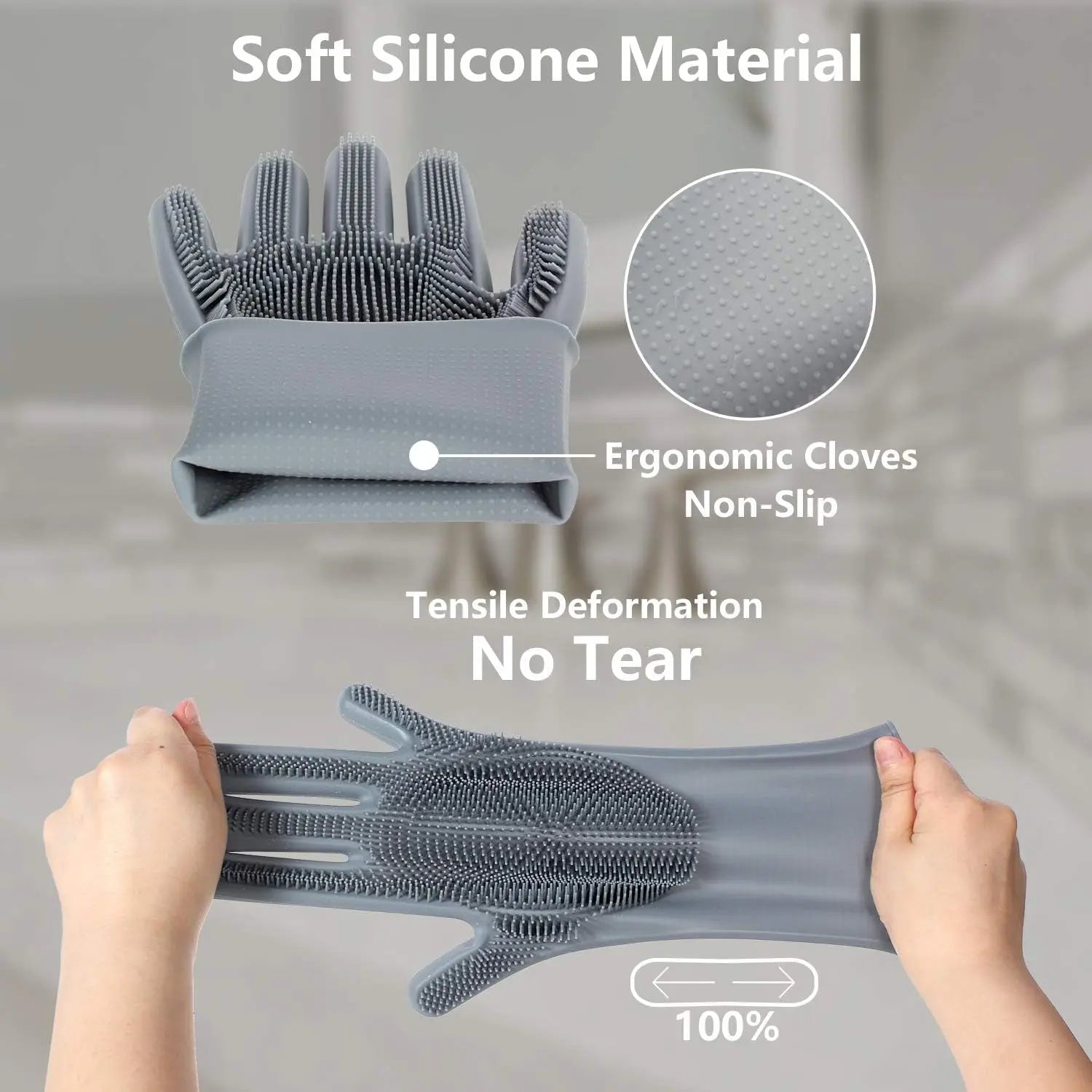 Pet Grooming Gloves – 5-Finger Deshedding &amp; Bathing Brush Mitt for Dogs &amp; Cats