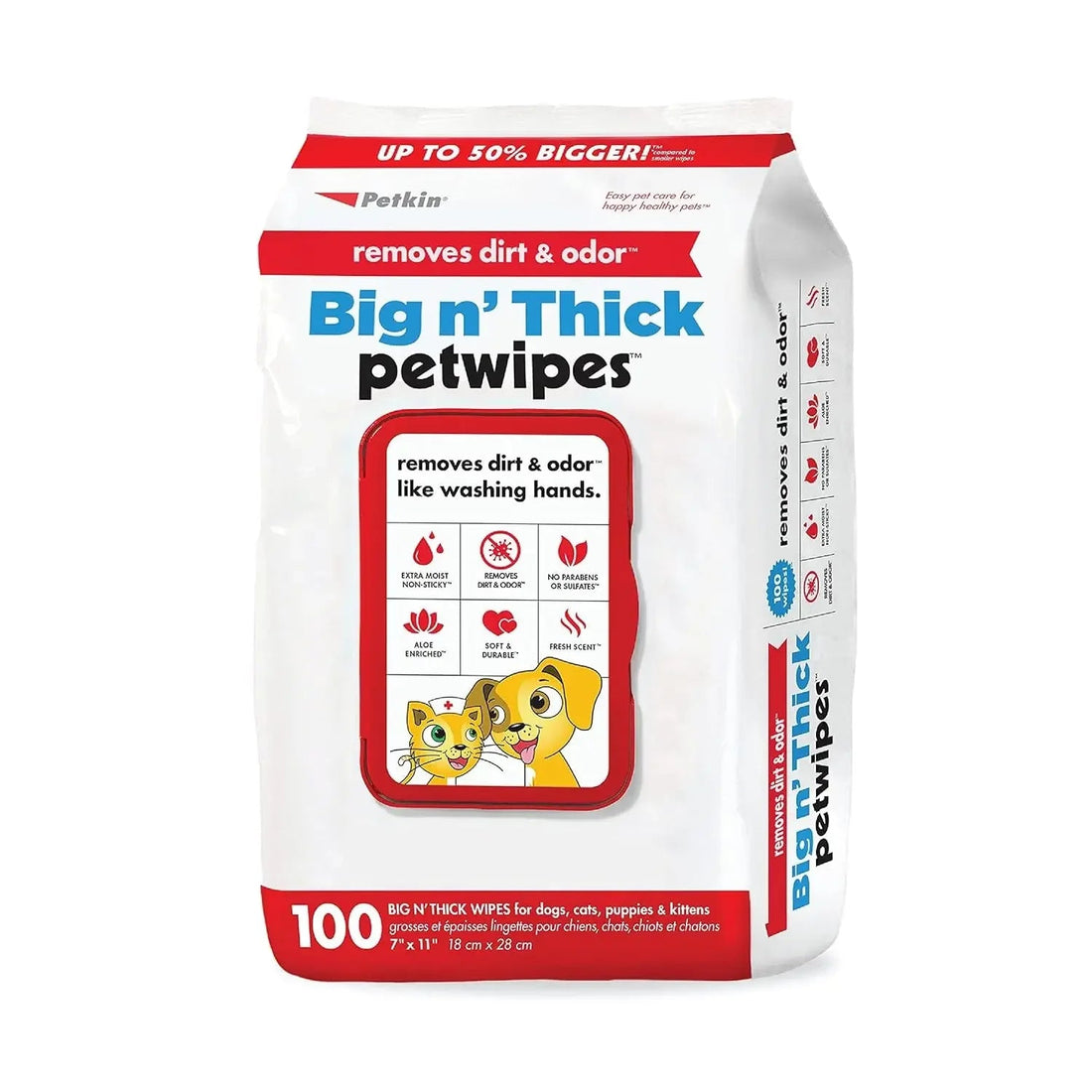 Pet Wipes for Dogs &amp; Cats – 100 Large Grooming Wipes for Ears, Face, Eyes &amp; Paws
