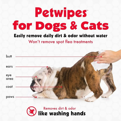 Pet Wipes for Dogs &amp; Cats – 100 Large Grooming Wipes for Ears, Face, Eyes &amp; Paws