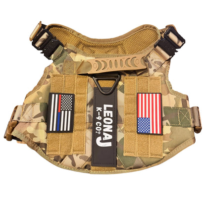 Camo Tactical Dog Harness - Heavy Duty &amp; Quick Release
