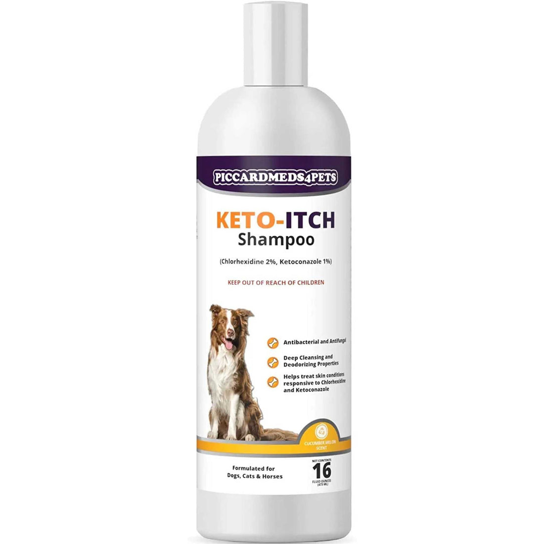 Piccardmeds4pets Keto-Itch Relief Medicated Shampoo Pet Dog 16 oz. + FREE Bandana!