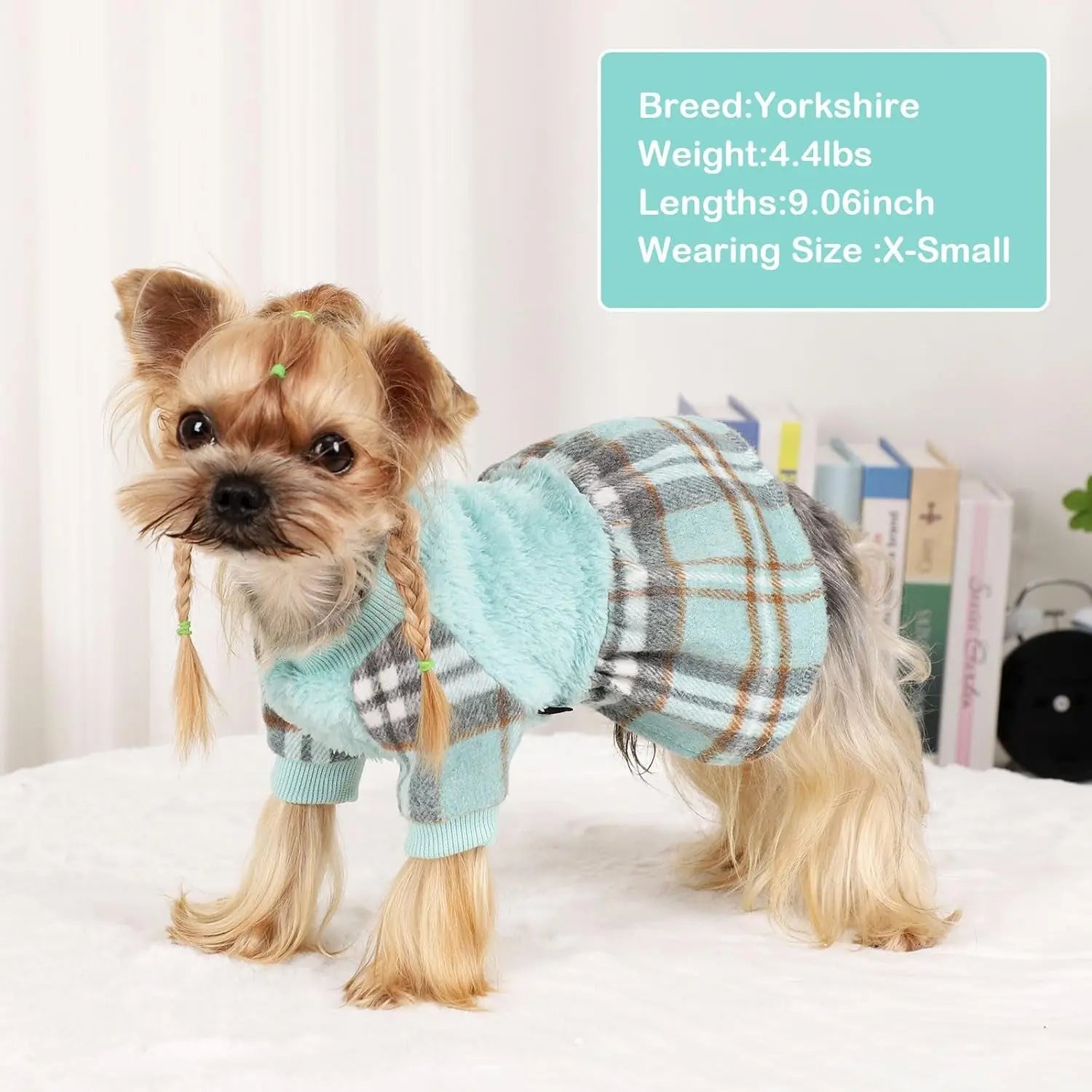 Plaid Dog Sweater Dress for Small Dogs – Warm Winter Outfit for Girl &amp; Boy Puppies