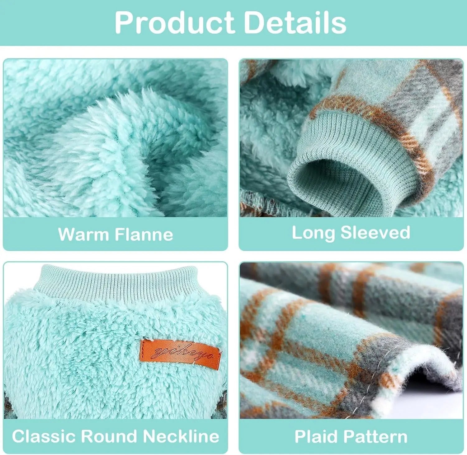 Plaid Dog Sweater Dress for Small Dogs – Warm Winter Outfit for Girl &amp; Boy Puppies