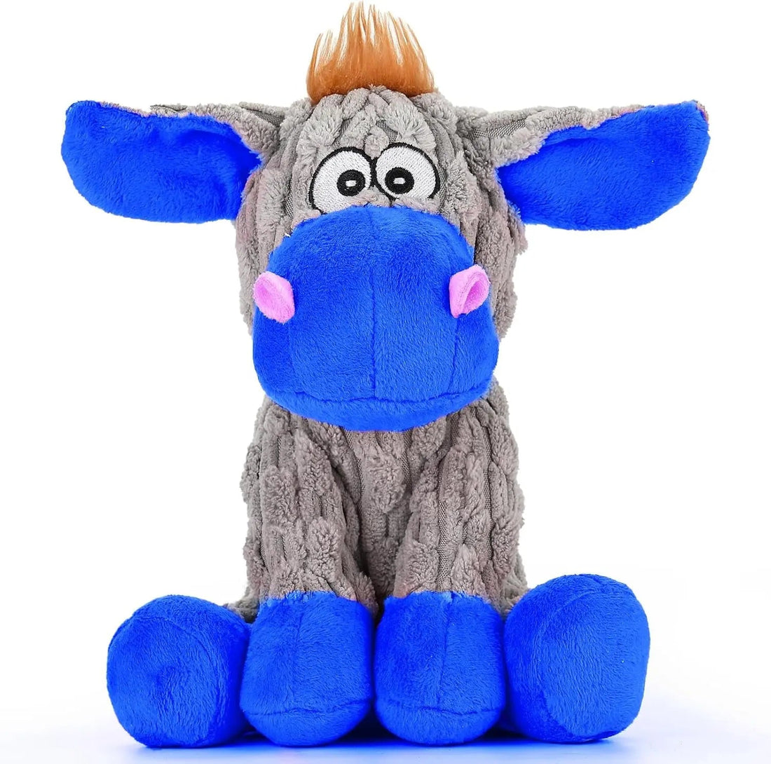 Plush Crinkle Squeaky Dog Toy for Small Medium &amp; Large Dogs – Tough Chew
