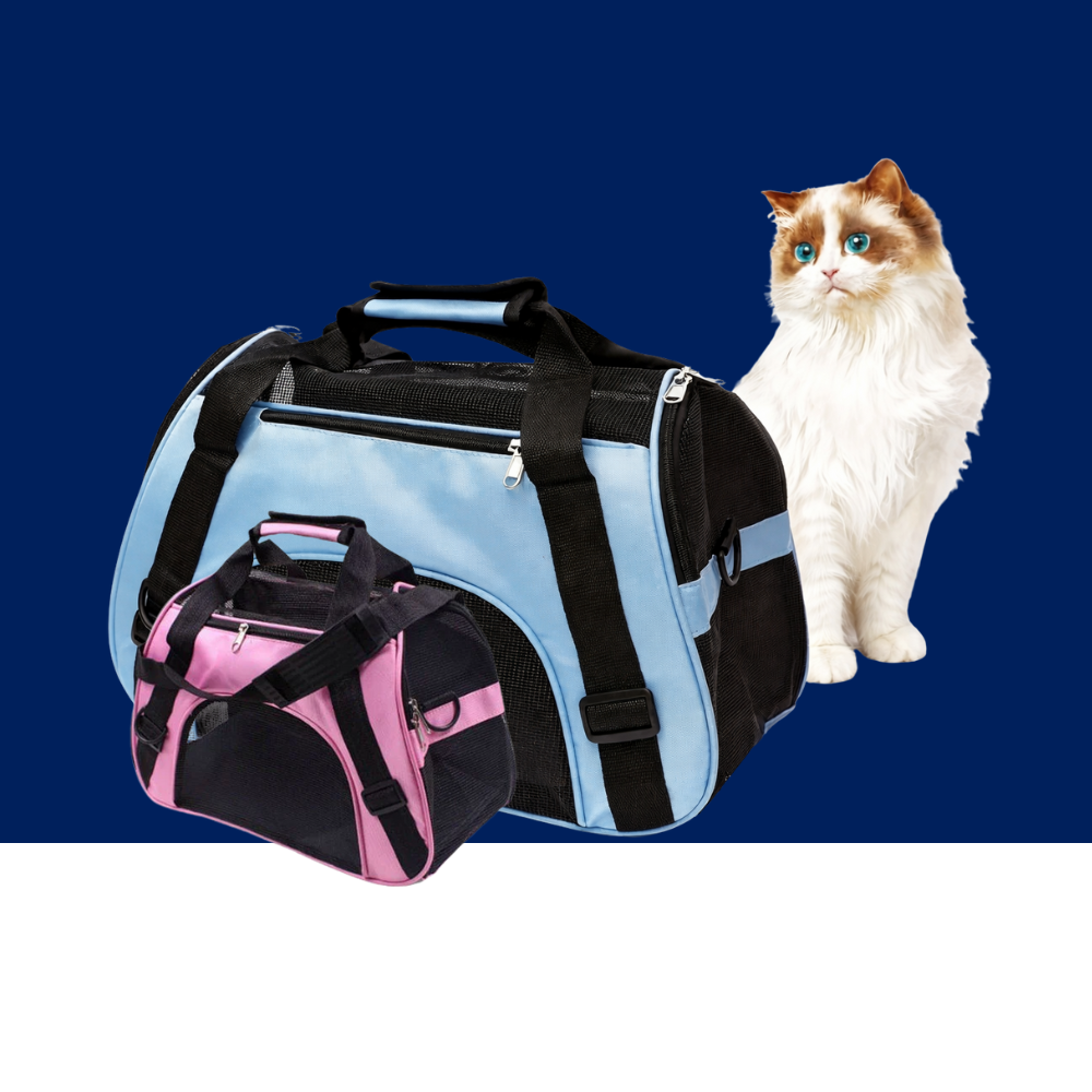 Portable Dog &amp; Cat Travel Carrier – Breathable Mesh Pet Handbag