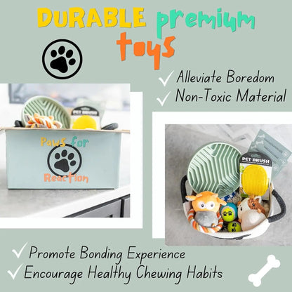 Premium New Puppy Gift Basket – Dog Starter Kit &amp; Birthday Toy Set