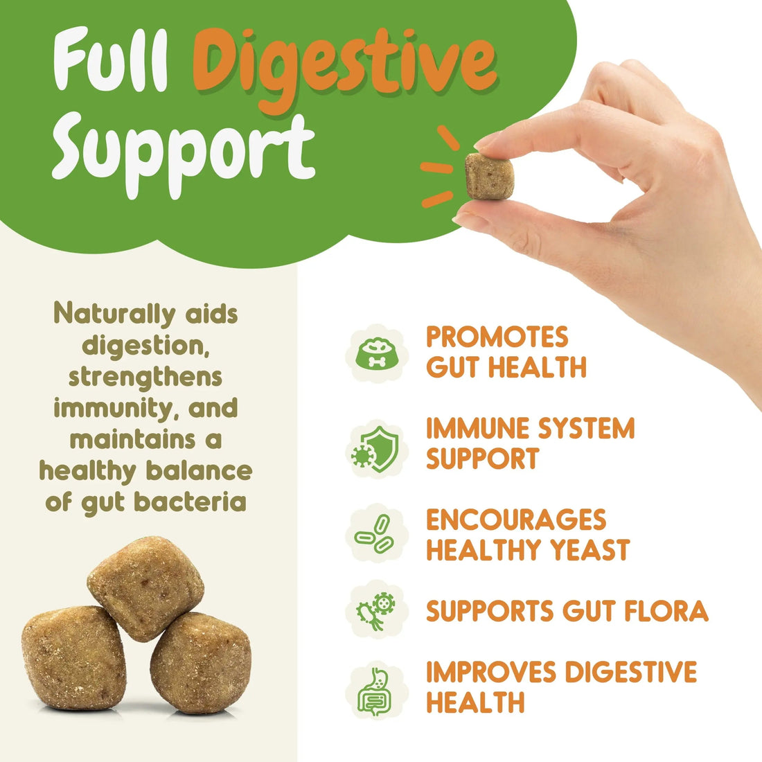 Probiotics for Dogs – Allergy, Gut Health &amp; Digestive Support Chews for Itchy Skin, Yeast &amp; Diarrhea