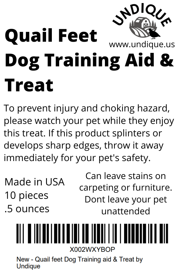 Quail feet Dog Training aid &amp; Treat