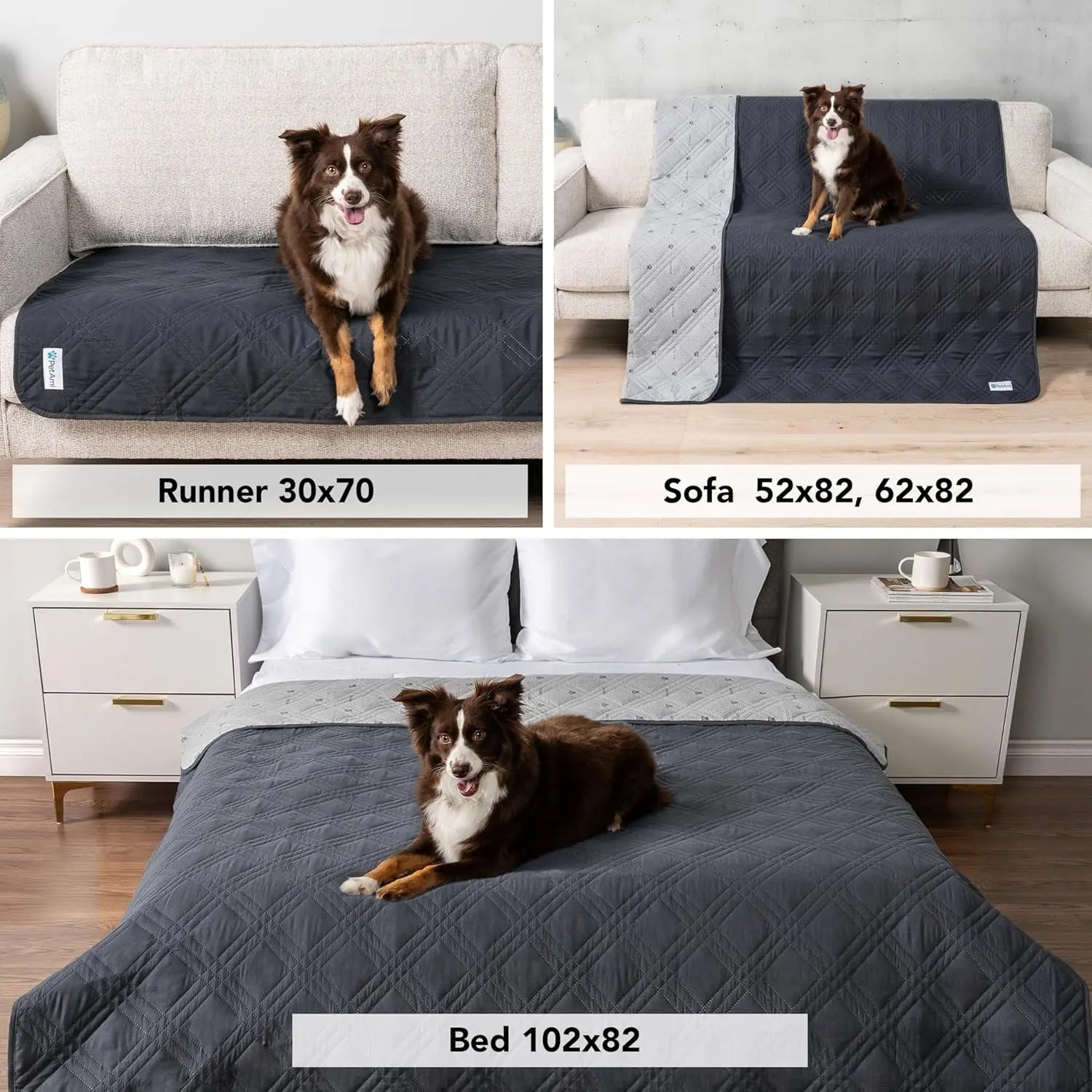 Waterproof Pet Couch Cover Reversible Furniture Protector for Dogs &amp; Cats
