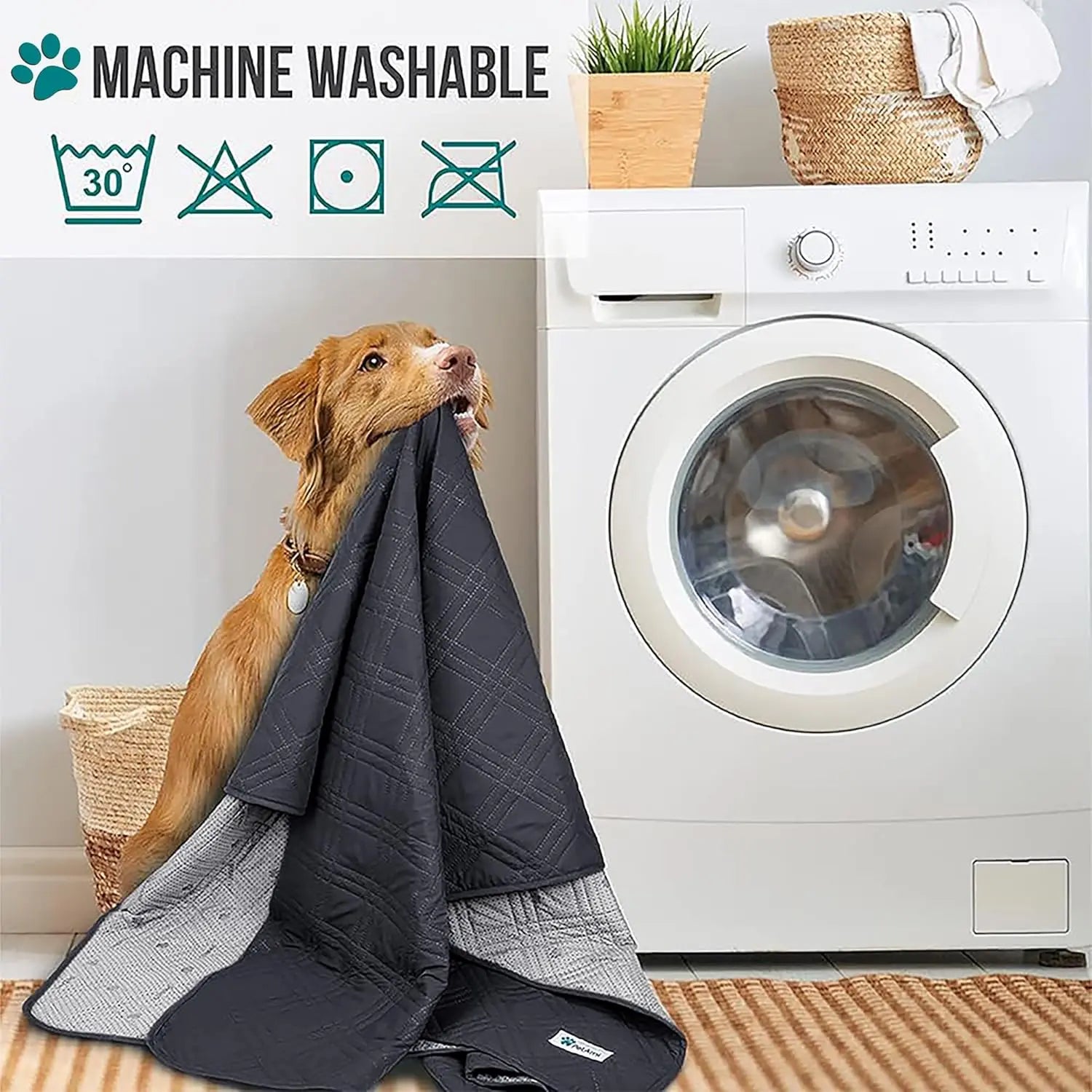 Waterproof Pet Couch Cover Reversible Furniture Protector for Dogs &amp; Cats