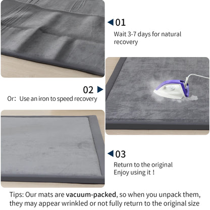 PaPaMat Memory Foam Playpen Carpet Mat Velvet Non Slip Bottom