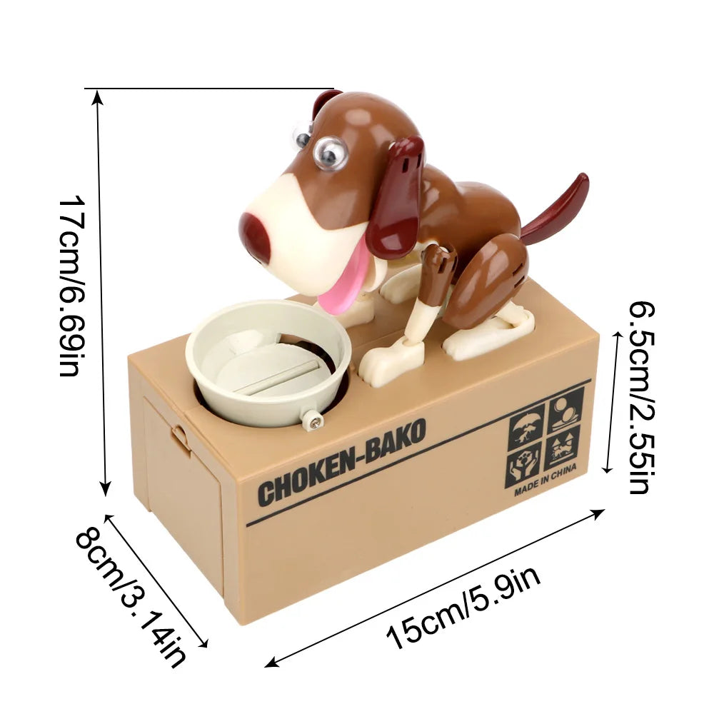 1PC Creative Electric Cartoon Eating Money Dog Piggy Bank Fortune Dog Piggy Bank Children&