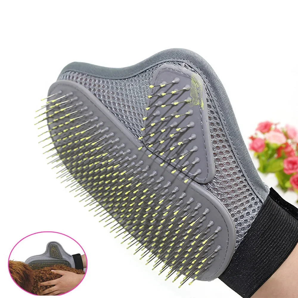 Pet Grooming Glove Silicone Fur Removal For Cats And Dogs