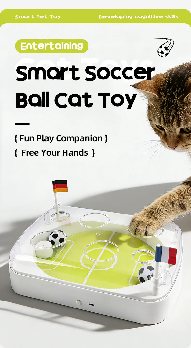 Smart Induction Cat Football Field Kicking Plaything, Intelligent Puzzle Amusement Device Relieve Boredom Interactive Cat Toy
