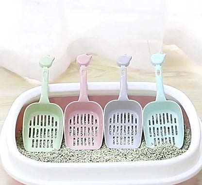 1pc Cat Litter Shovel Pet Cleaning Tool Plastic Scoop Cat Sand Cleaning Products Toilet For Dog Cat Clean Feces Supplies Random