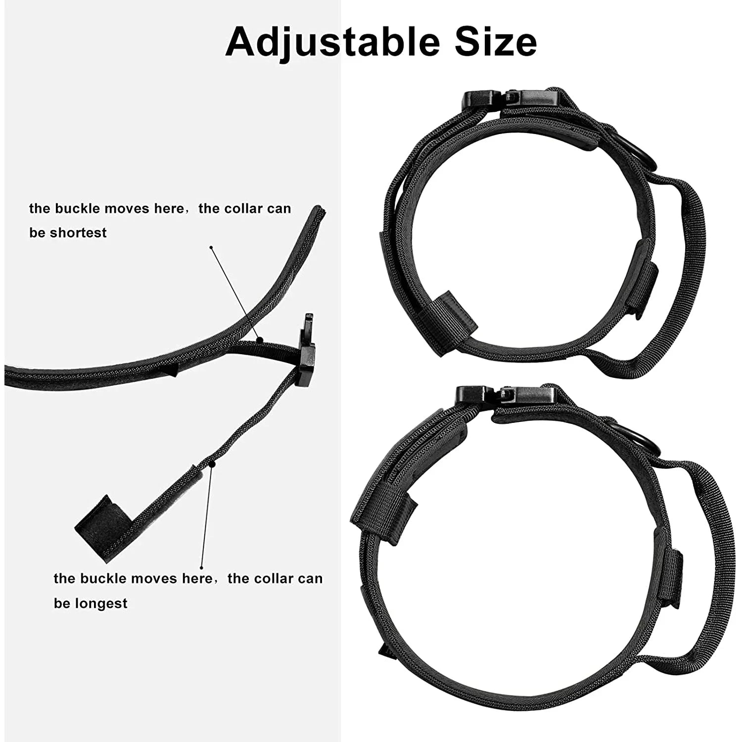 Heavy-Duty Military Tactical Dog Collar &amp; Leash Set | Adjustable Training Collar for All Dogs