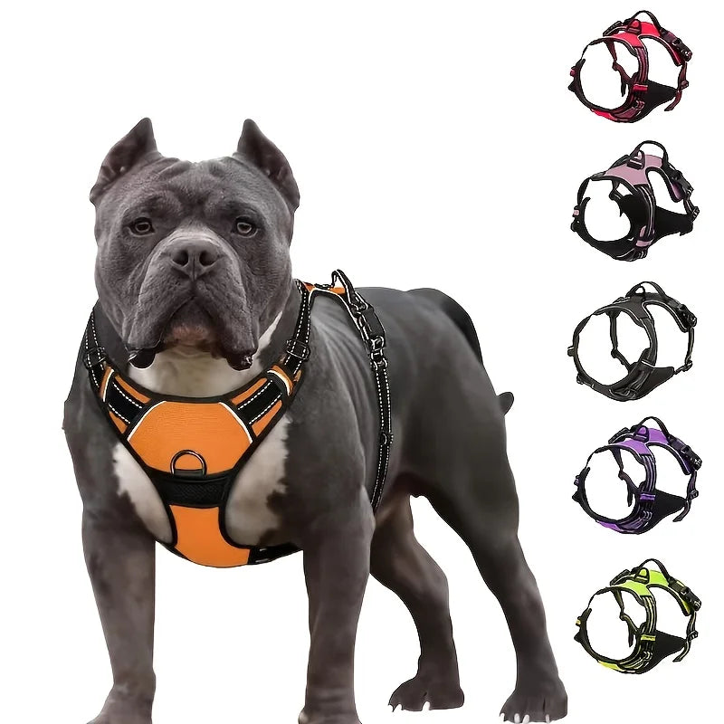 Reflective Fit: Adjustable Dog Harness for All Sizes