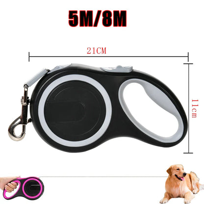 Retractable Dog Leash For Pets Adjustable And Durable