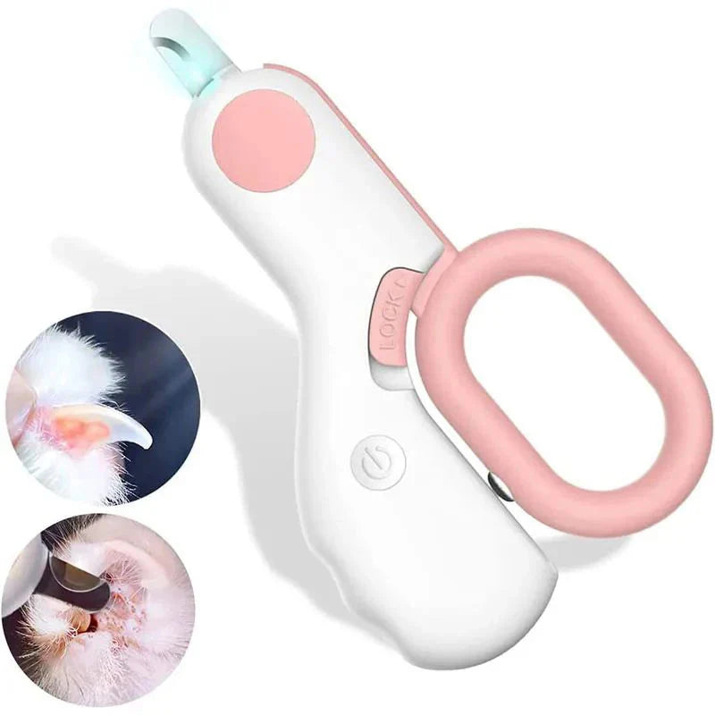 LED Pet Nail Clipper – Cat &amp; Dog Claw Trimmer with Safety Lock