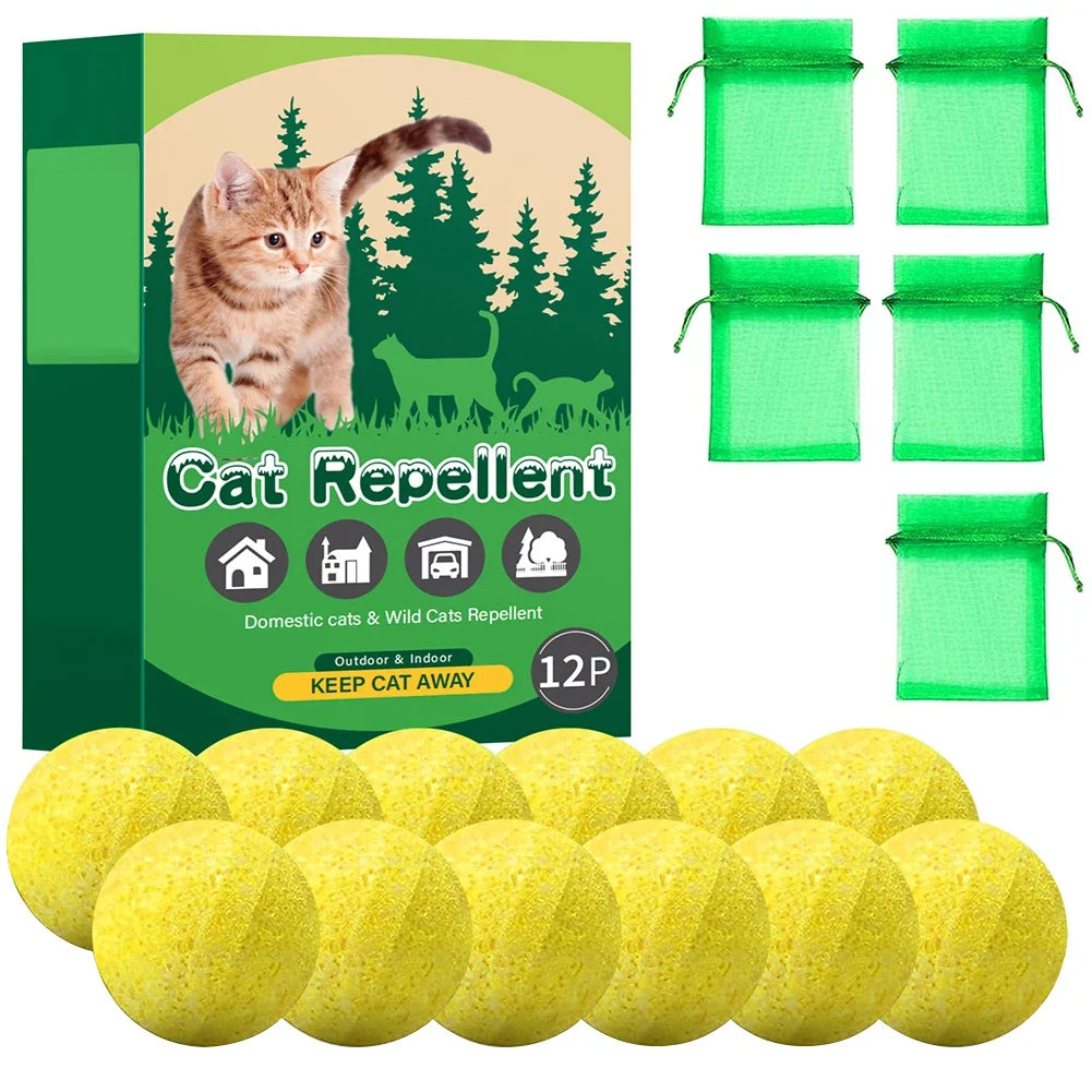 12Pcs Cat Deterrent Natural Peppermint Oil Cat &amp; Dog Nature Repellent To Keep Feral Cats Stray Dogs Out of Yard
