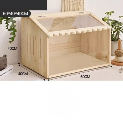 24 inch Acrylic Hamster Cage Long-Lasting, Easy Clean Guinea Pig Cages, Clear View Design