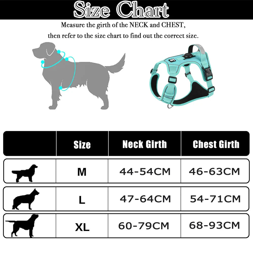 TrackSafe Reflective No-Pull Dog Harness &amp; Leash Set