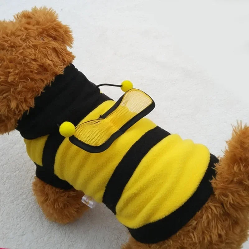 Bee Pet Hoodie – Fleece Dog &amp; Cat Costume Sweater