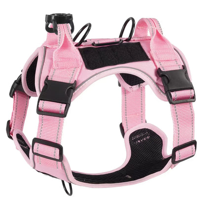 No Pull Dog Harness with Locator Silicone Protective Cover Anti slip Adjustable Pet Chest Harness for Medium &amp; Large Dogs