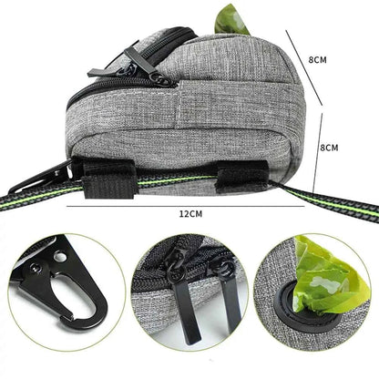 Portable Dog Treat Pouch – Training &amp; Travel Bag with Poop Dispenser
