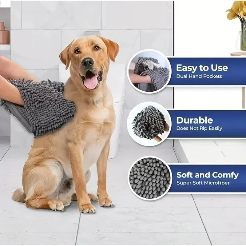 Super Absorbent Pet Bath Towel Quick Dry Cats And Dogs