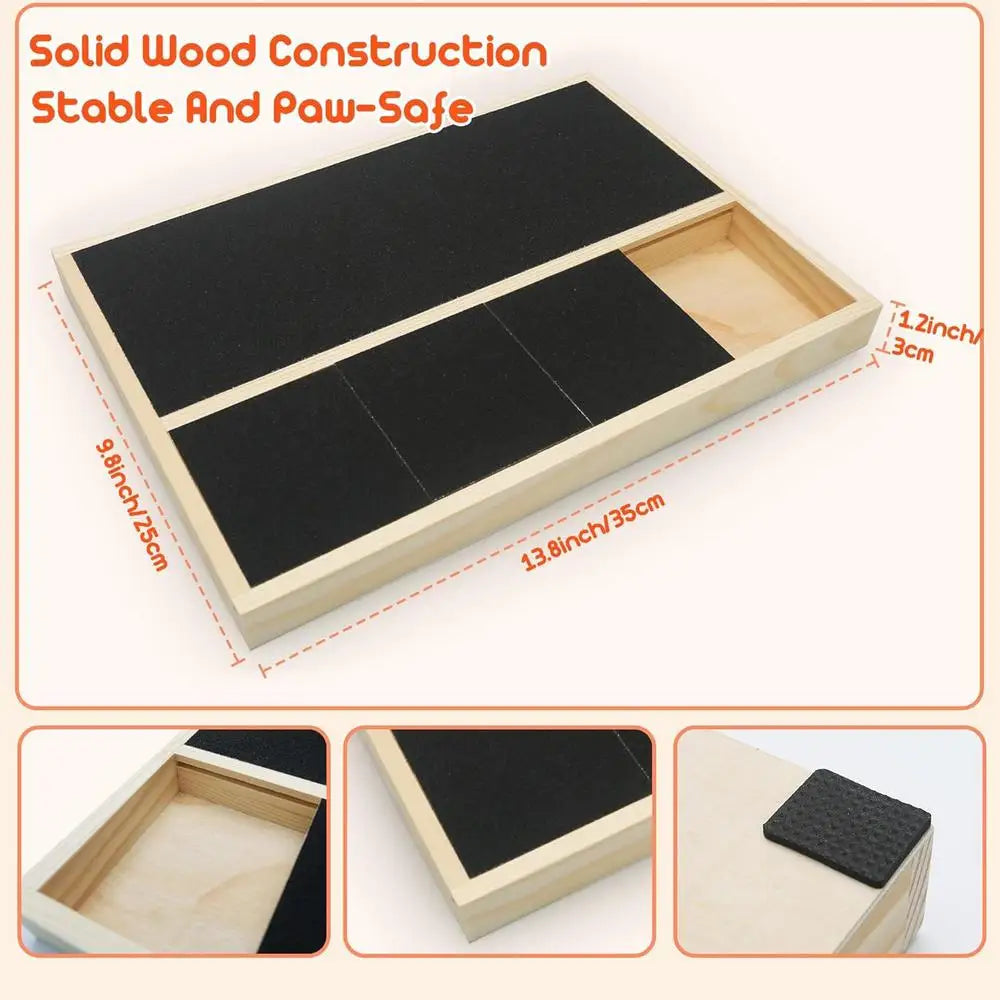 Interactive Dog Scratch Board Nail Filing Grinder Pad with Treat Compartment Self-Grooming Toy for Indoor Dogs Living Room