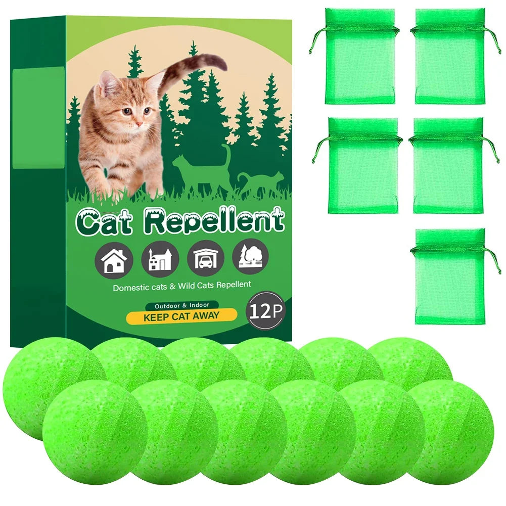 12Pcs Cat Deterrent Natural Peppermint Oil Cat &amp; Dog Nature Repellent To Keep Feral Cats Stray Dogs Out of Yard
